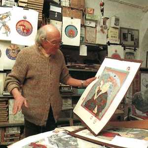 Berio Giovanni Ligustro nel suo studio  - Giovanni Berio 